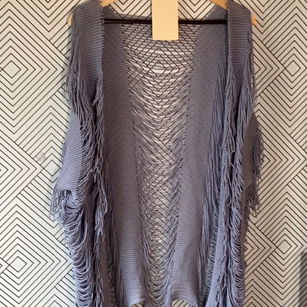 NWT LAVENDER HANDCRAFTED SHAWL MEXICO